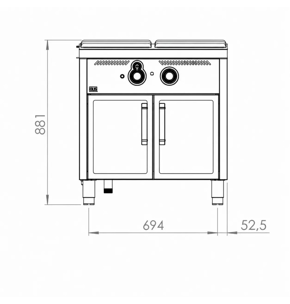 Baño María a Gas HR Fainca BMG9008E - GastroMáquinas