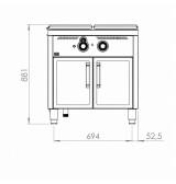 Baño María a Gas HR Fainca BMG9008E - GastroMáquinas