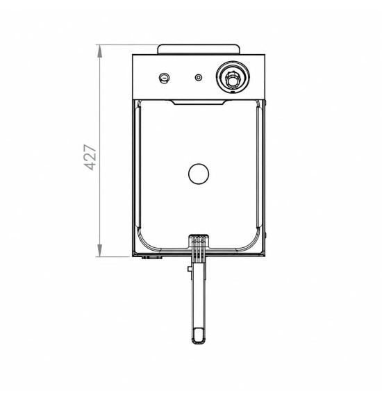 Freidora Eléctrica 8L con Grifo HR Fainca FD8LC | Serie 100