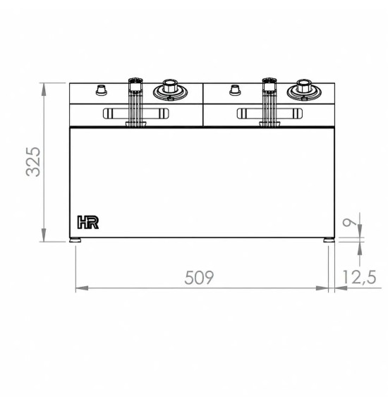 Freidora Eléctrica Doble 8+8L HR Fainca FD8L8LS | Serie 100