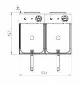 Freidora Eléctrica Doble 8+8L HR Fainca FD8L8LS | Serie 100