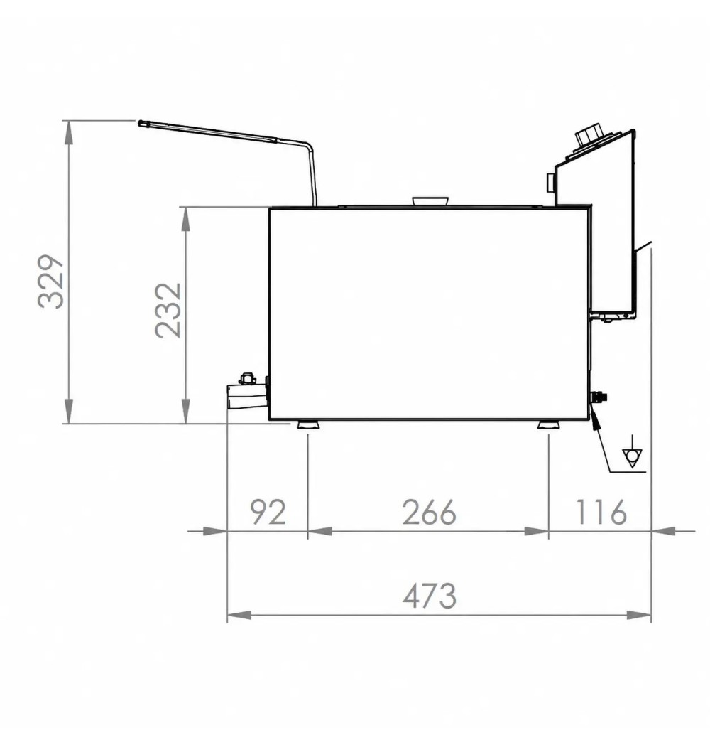Freidora Eléctrica Doble 8+8L con Grifo HR Fainca FD8L8LC | Serie 100