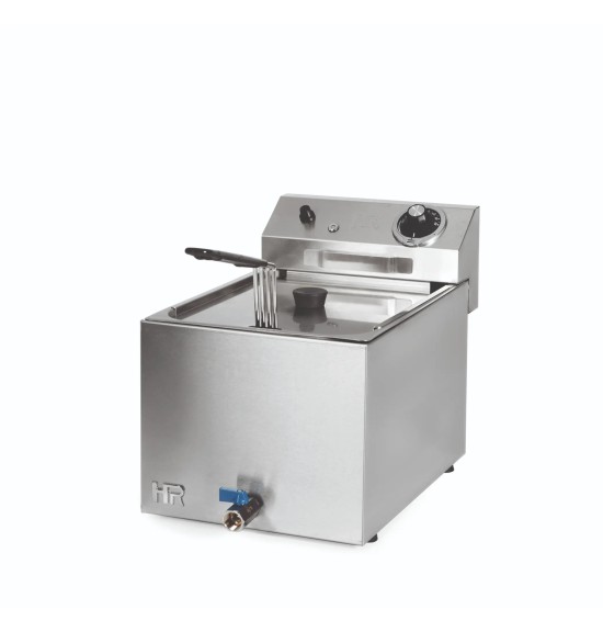 Freidora Eléctrica 8L Alta Potencia con Grifo HR Fainca FD8LARC | Serie 100