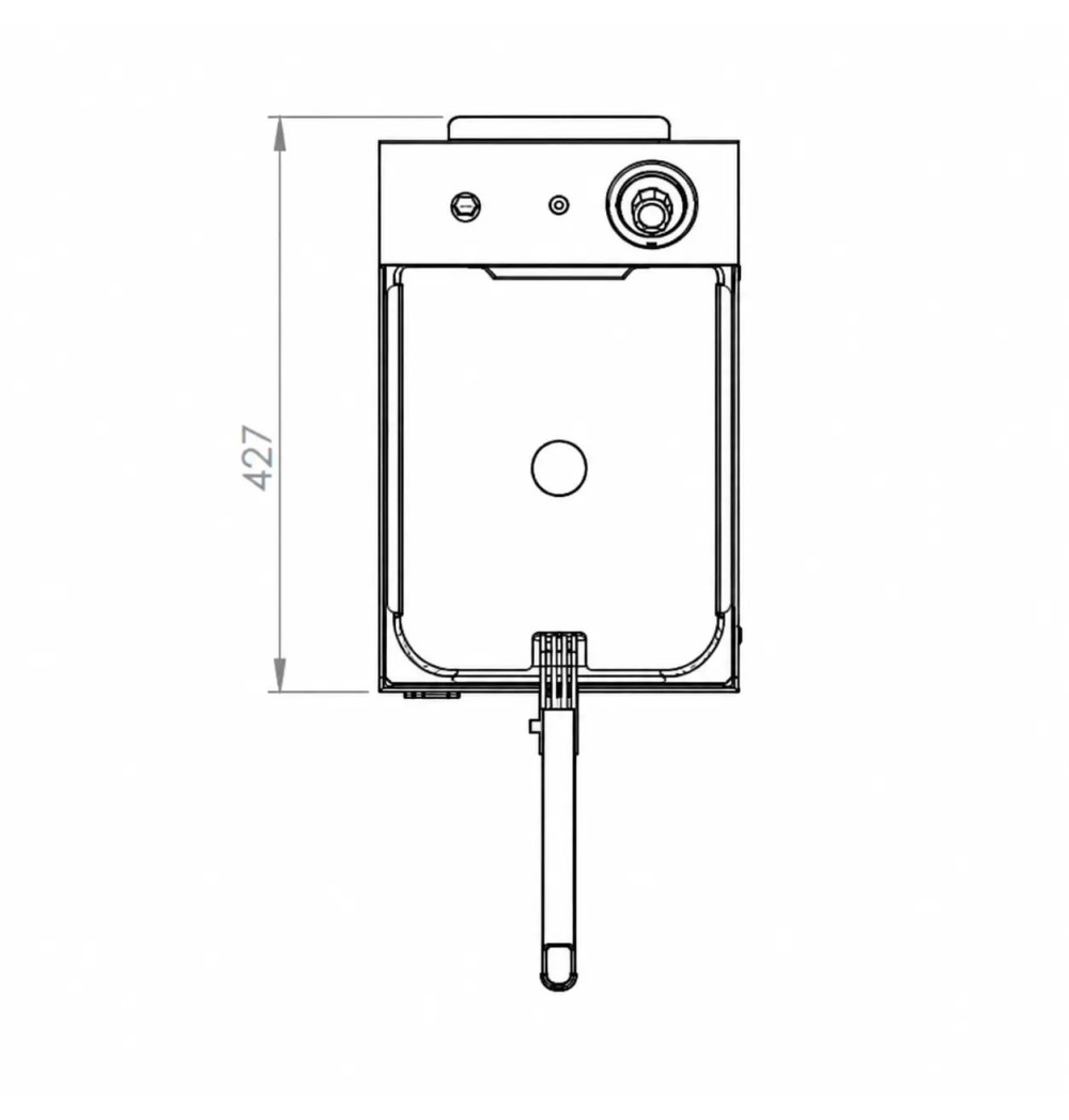 Freidora Eléctrica 8L Alta Potencia con Grifo HR Fainca FD8LARC | Serie 100