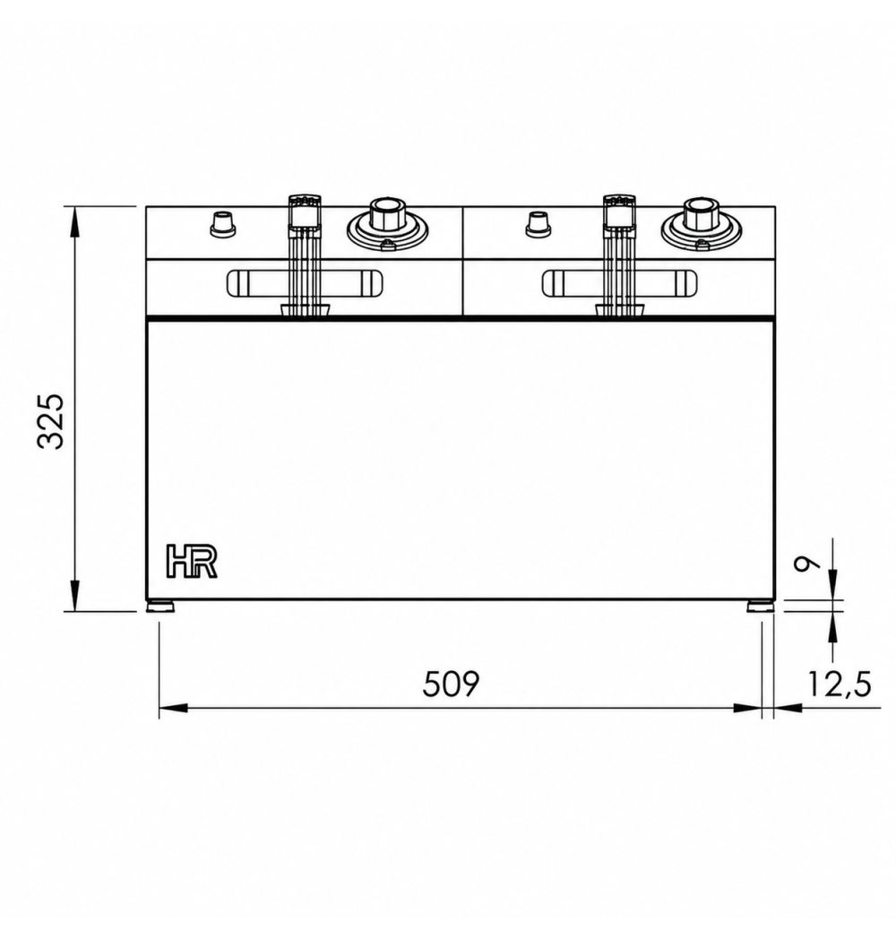 Freidora Eléctrica Doble 8+8L Alta Potencia HR Fainca FD8L8LARS | Serie 100