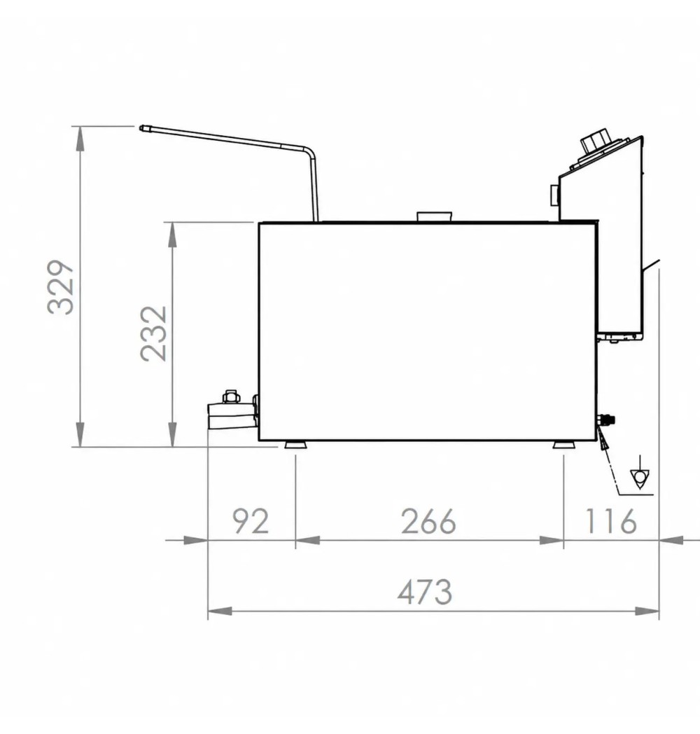 Freidora Eléctrica Doble 8+8L Alta Potencia con Grifo HR Fainca FD8L8LARC | Serie 100