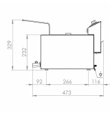Freidora Eléctrica Doble 8+8L Alta Potencia con Grifo HR Fainca FD8L8LARC | Serie 100