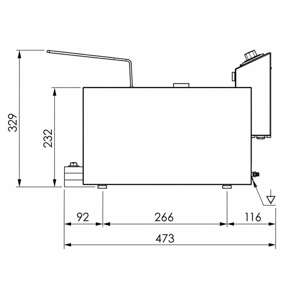 Freidora Eléctrica Doble 8+8L Trifásica con Grifo HR Fainca FD8L8LTRIFC | Serie 100