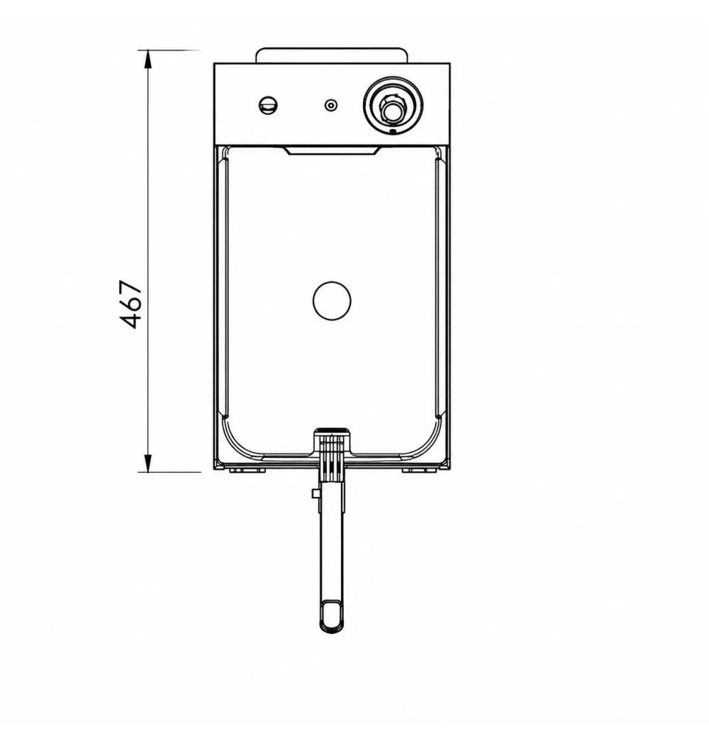 Freidora Eléctrica 10L con Grifo HR Fainca FD10LC | Serie 100
