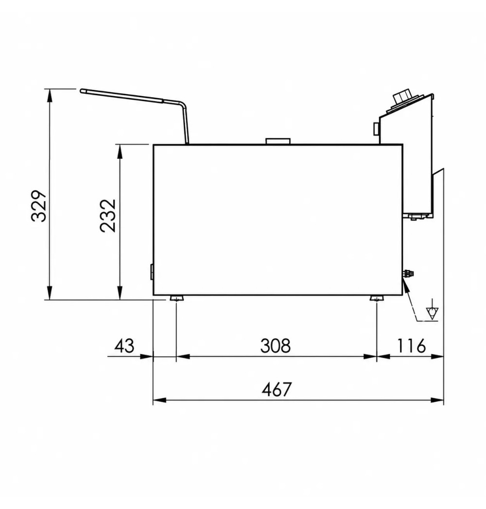 Freidora Eléctrica Doble 10+10L HR Fainca FD10L10LS | Serie 100
