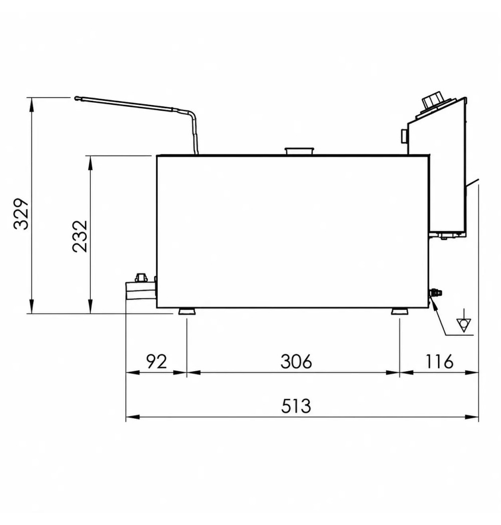 Freidora Eléctrica Doble 10+10L con Grifo HR Fainca FD10L10LC | Serie 100