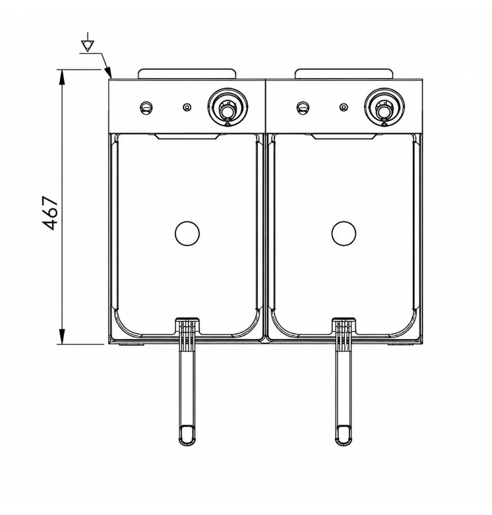 Freidora Eléctrica Alto Rendimiento Doble 10+10L HR Fainca FD10L10LARS | Serie 100