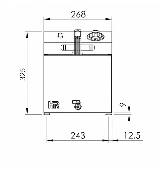 Freidora Eléctrica Alto Rendimiento 10L con Grifo HR Fainca FD10LARC | Serie 100