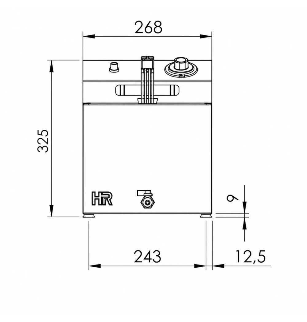 Freidora Eléctrica Alto Rendimiento 10L con Grifo HR Fainca FD10LARC | Serie 100
