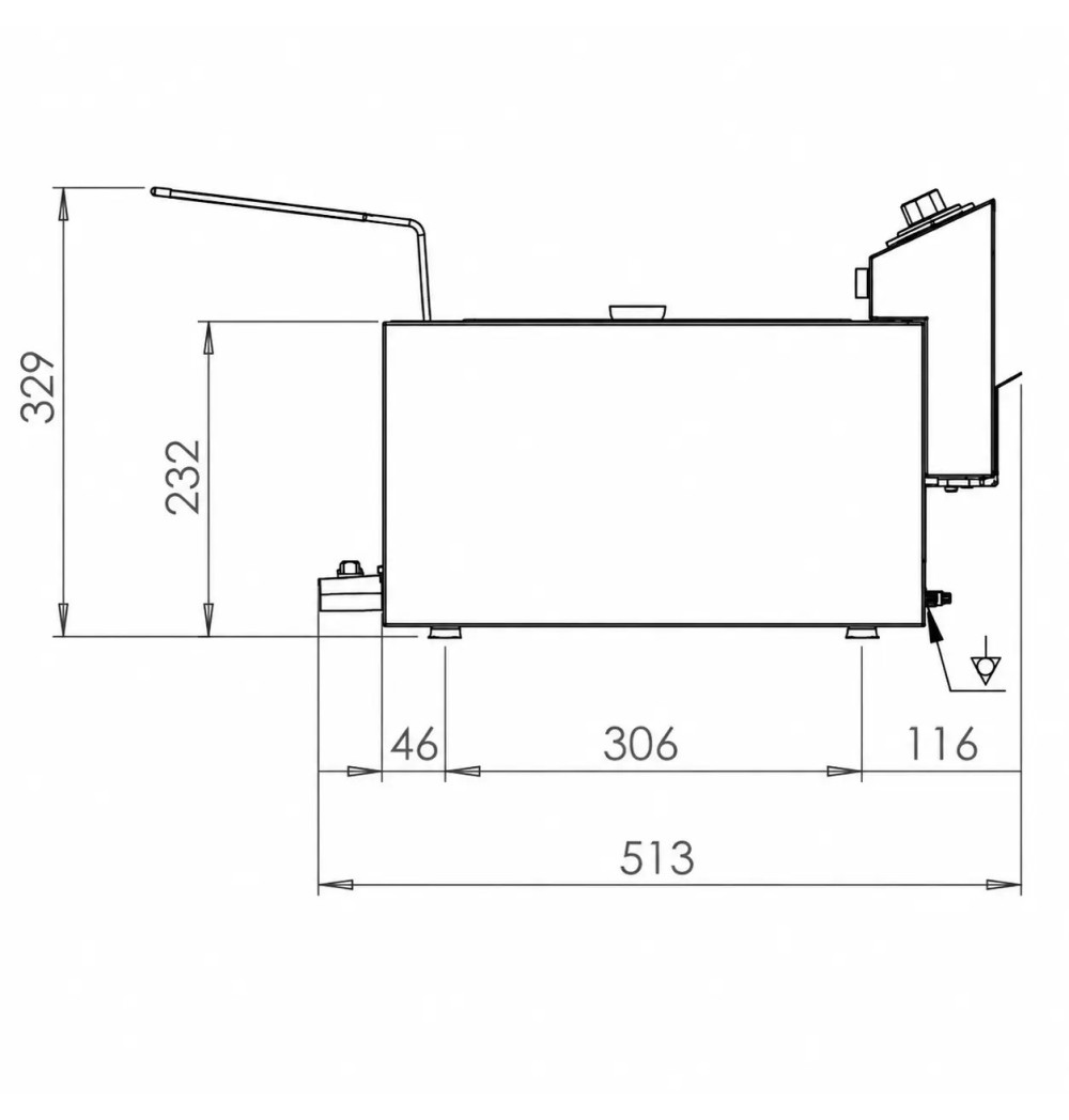 Freidora Eléctrica Alto Rendimiento 10L con Grifo HR Fainca FD10LARC | Serie 100