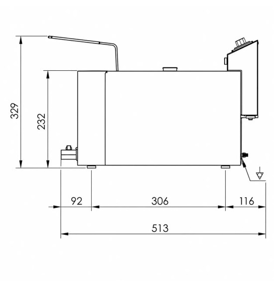 Freidora Eléctrica Doble 10+10L con Grifo HR Fainca FD10L10LARC | Serie 100