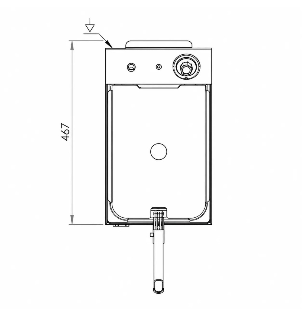 Freidora Eléctrica Trifásica 10L con Grifo HR Fainca FD10LTRIFC | Serie 100