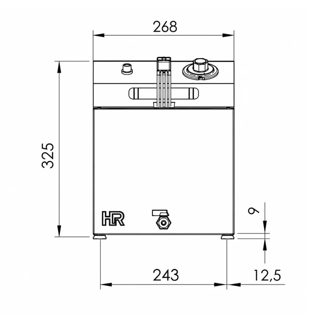 Freidora Eléctrica Trifásica 10L con Grifo HR Fainca FD10LTRIFC | Serie 100