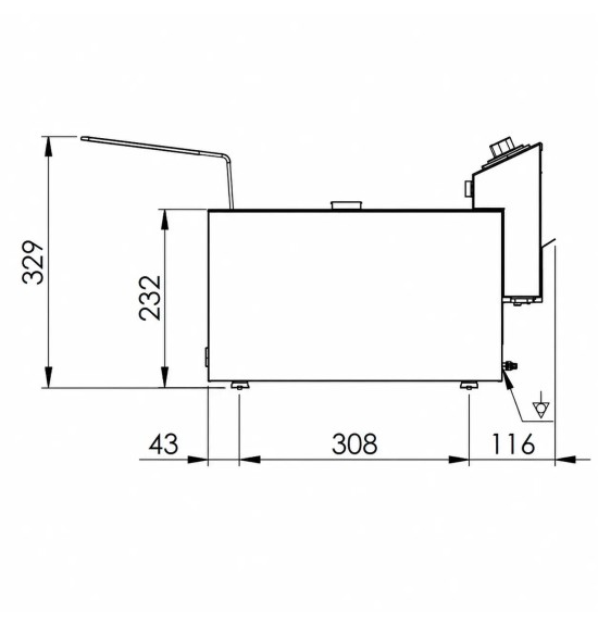 Freidora Eléctrica Doble Trifásica 10+10L HR Fainca FD10L10LTRIFS | Serie 100