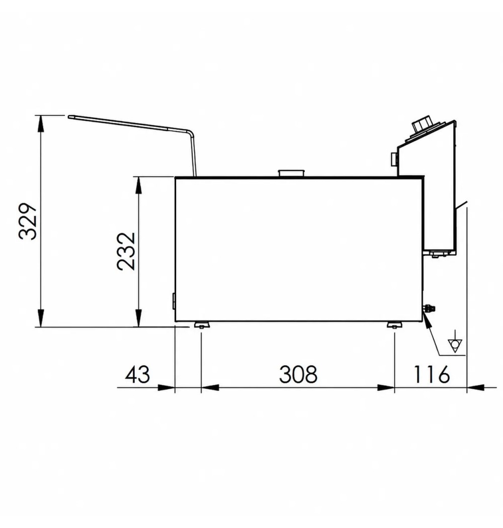 Freidora Eléctrica Doble Trifásica 10+10L HR Fainca FD10L10LTRIFS | Serie 100