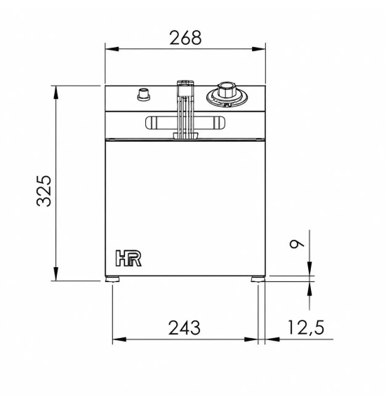 Freidora Eléctrica Trifásica 10L 9 kW HR Fainca FD10LTRIF9S | Serie 100