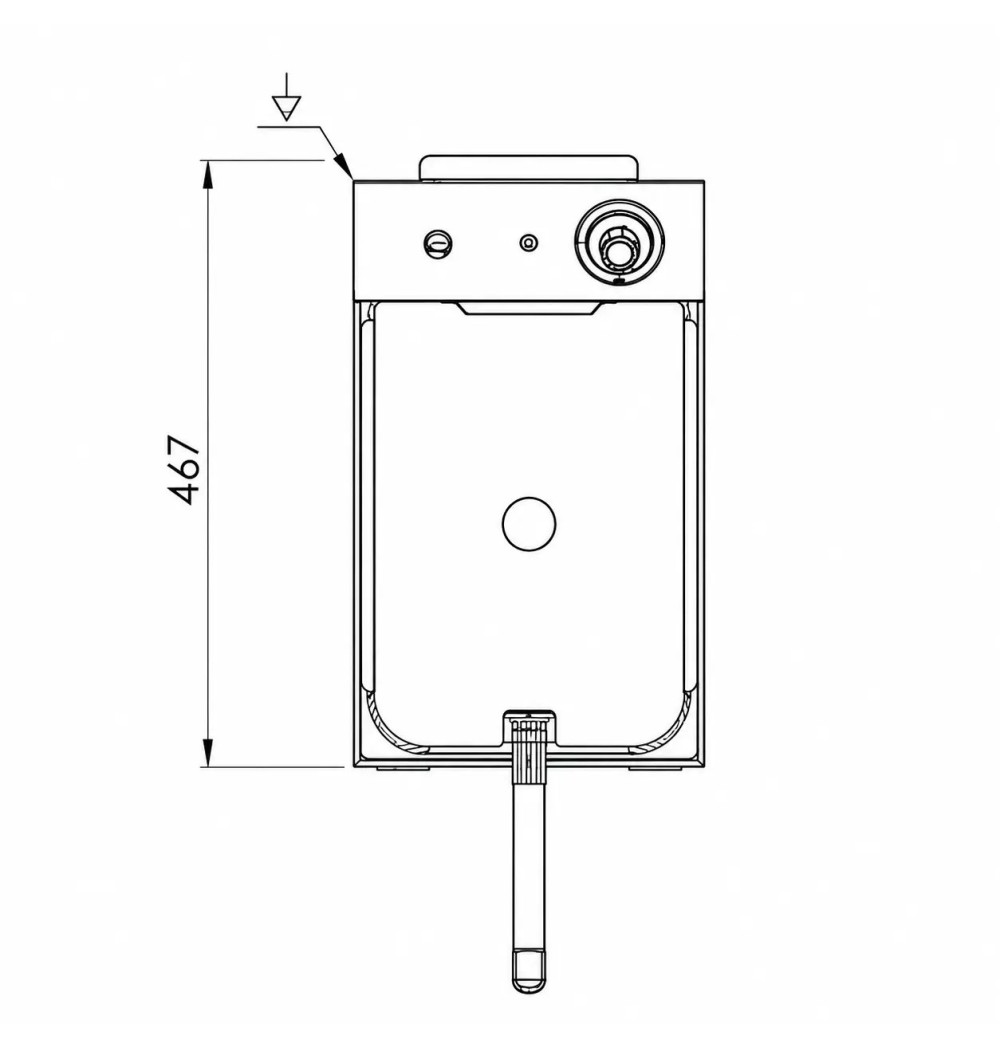 Freidora Eléctrica Trifásica 10L 9 kW HR Fainca FD10LTRIF9S | Serie 100
