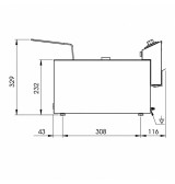 Freidora Eléctrica Trifásica Doble 10+10L 18 kW HR Fainca FD10L10LTRIF9S | Serie 100