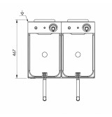 Freidora Eléctrica Trifásica Doble 10+10L 18 kW HR Fainca FD10L10LTRIF9S | Serie 100