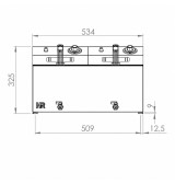 Freidora Eléctrica Trifásica Doble con Grifo 10+10L 18 kW HR Fainca FD10L10LTRIF9C | Serie 100