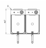 Freidora Eléctrica Trifásica Doble con Grifo 10+10L 18 kW HR Fainca FD10L10LTRIF9C | Serie 100