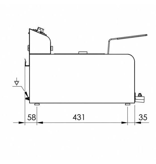 Freidora Eléctrica 8L HR Fainca FD8L300 | Serie 500