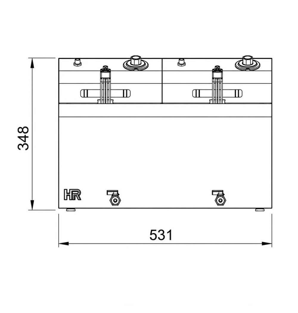 Freidora Eléctrica Doble 8+8L HR Fainca FD8L8L600 | Serie 500
