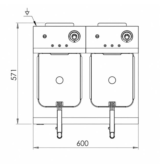 Freidora Eléctrica Doble 8+8L HR Fainca FD8L8LAR600 | Serie 500