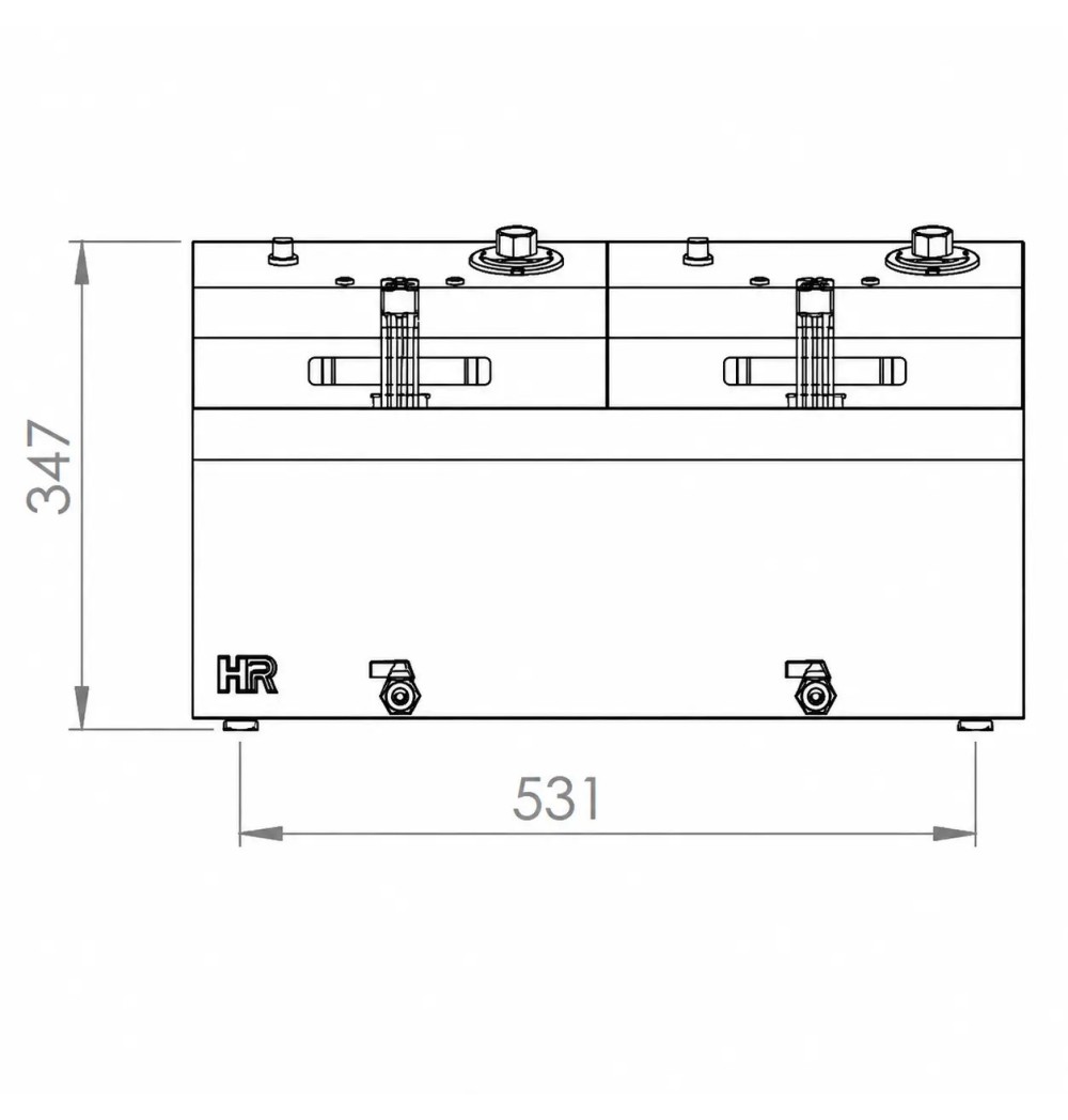 Freidora Eléctrica Doble 8+8L HR Fainca FD8L8LAR600 | Serie 500