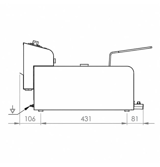 Freidora Eléctrica 8L HR Fainca FD8LTRIF300 Serie 500 | 6 kW Trifásica