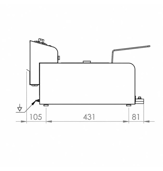 Freidora Eléctrica Doble 8+8L HR Fainca FD8L8LTRIF600 Serie 500 | 12 kW Trifásica