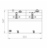 Freidora Eléctrica Doble 8+8L HR Fainca FD8L8LTRIF600 Serie 500 | 12 kW Trifásica