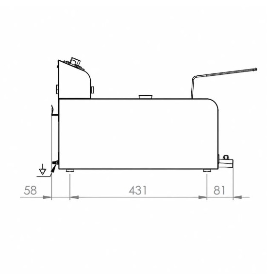 Freidora Eléctrica 10L HR Fainca FD10L300 Serie 500 | Profesional