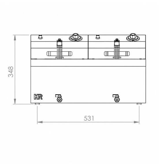 Freidora Eléctrica Doble 20L HR Fainca FD10L10L600 Serie 100