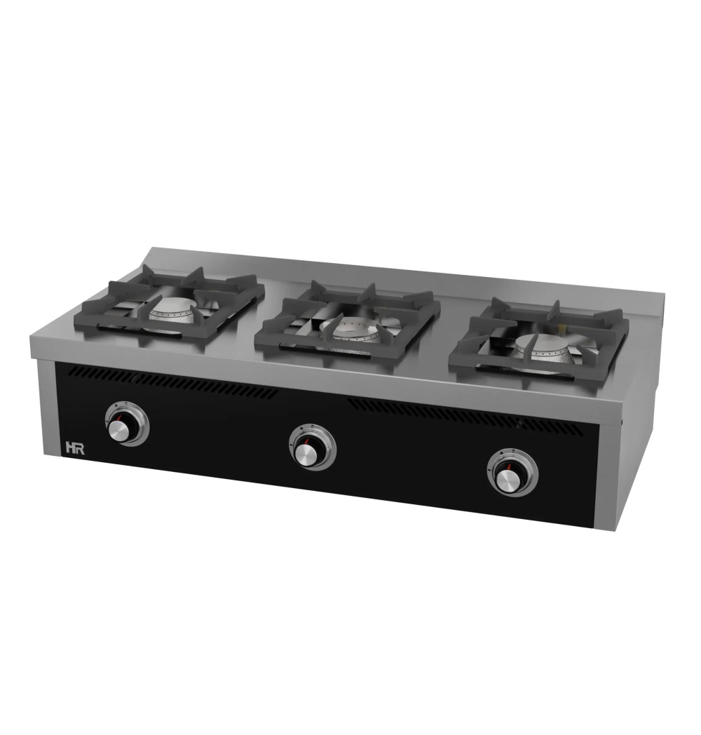 Cocina a Gas 3 Fuegos HR Fainca C3F600S Serie 600 Profesional