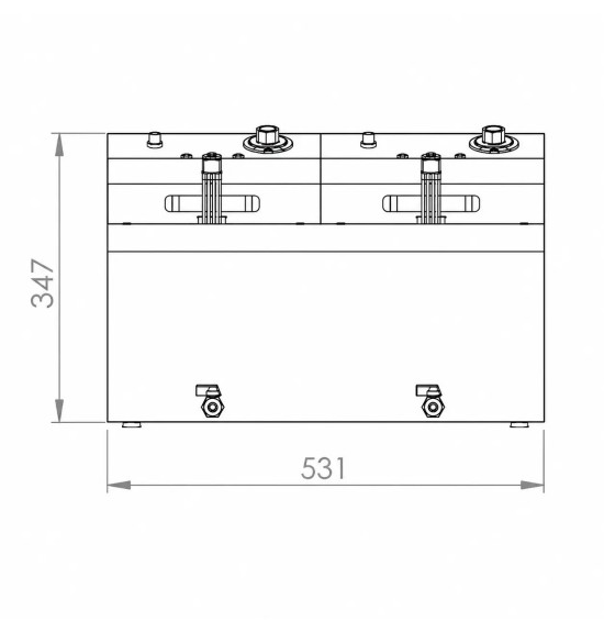 Freidora Eléctrica Doble 20L HR Fainca FD10L10LAR600 Serie 100