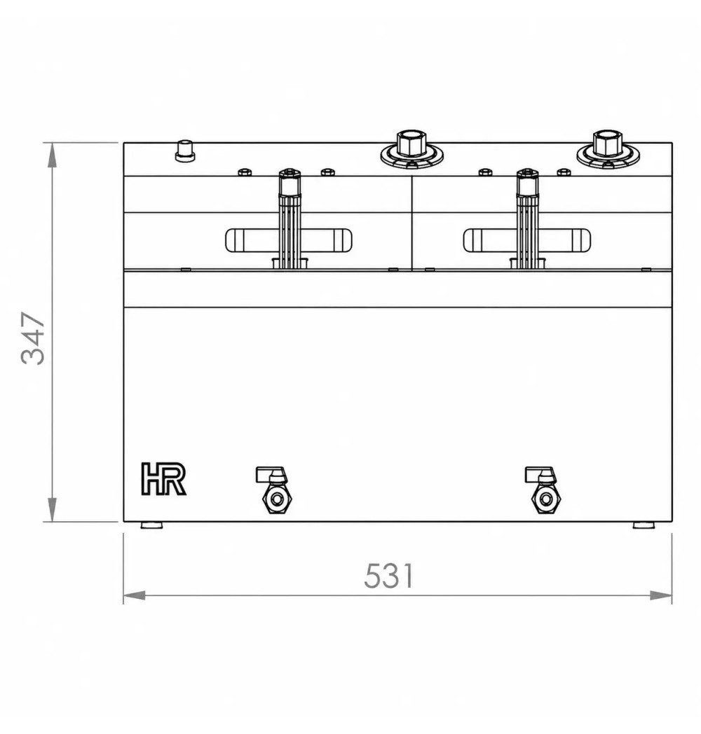 Freidora Eléctrica Doble Trifásica 20L HR Fainca FD10L10LTRIF600 Serie 100