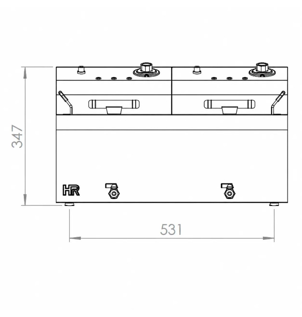 Freidora Eléctrica Alto Rendimiento 20L 11 kW HR Fainca FD20LAR600